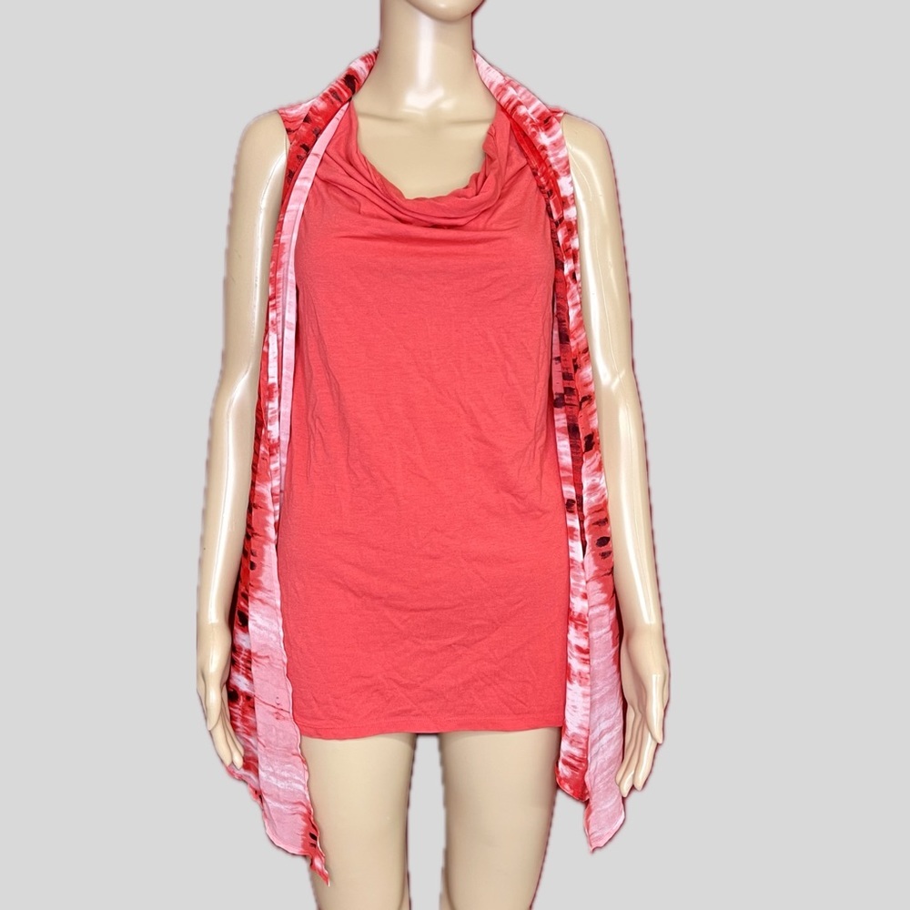 89th & Madison Sleeveless Shawled Blouse Size Small